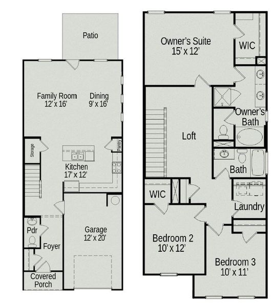 2D floor plan layout of this home in Ironhorse, Dickson, TN (Image 2). 2D floor plan layout of this home in Ironhorse, Dickson, TN (Image 2).