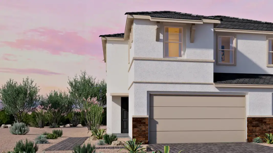 Representative exterior photo of a completed home built from the Little Rock by D.R. Horton in Upper Canyon, Phoenix, AZ (Image 5). Representative exterior photo of a completed home built from the Little Rock by D.R. Horton in Upper Canyon, Phoenix, AZ (Image 5).