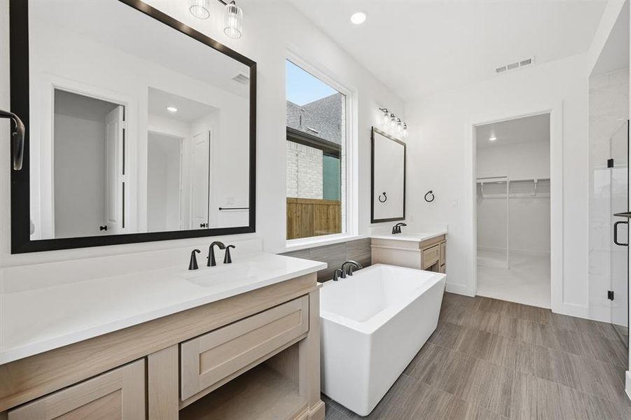 Furnished interior view inside a new home in Sandbrock Ranch, Krugerville (Image 11).