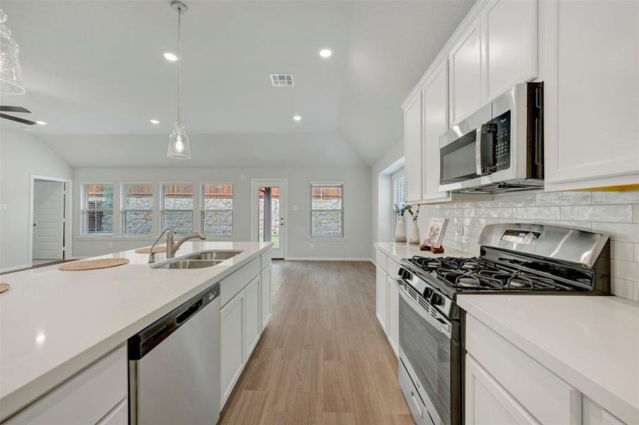 Furnished interior view inside a new home in Woodstone, Providence Village (Image 10).