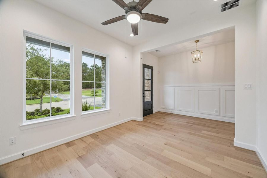 Home Office/Study found off the Foyer.