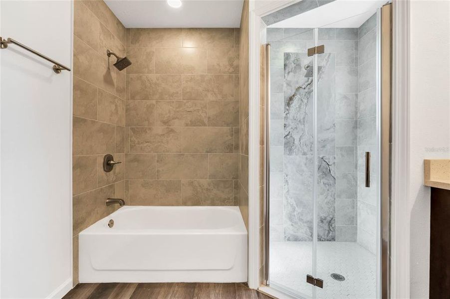 Primary Bath Shower and Tub