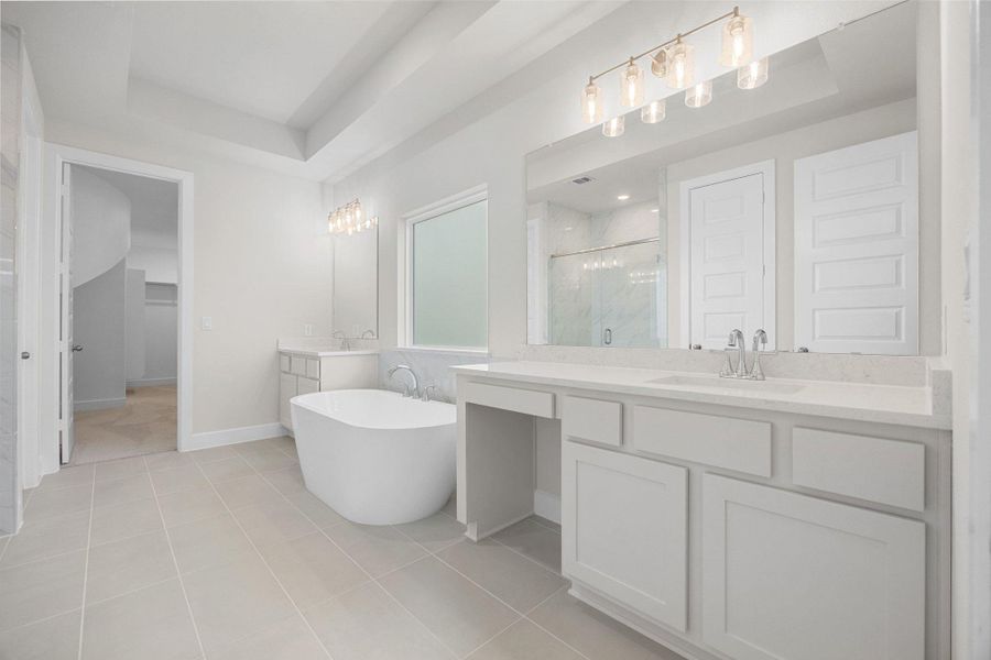 Furnished interior view inside a new home in The Colony, Bastrop (Image 7).
