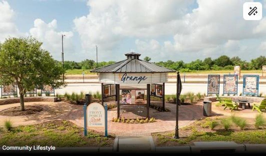 Come hang out under this precious gazebo and learn more about Grange. Come hang out under this precious gazebo and learn more about Grange.