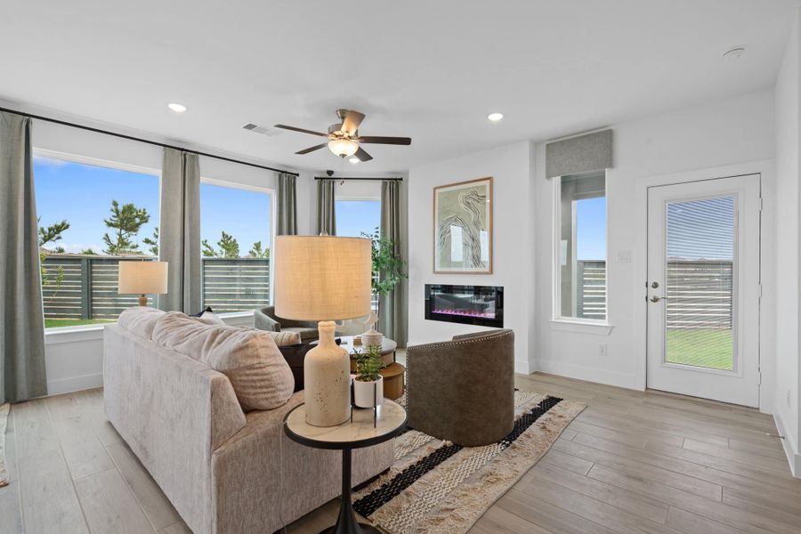 Furnished interior view inside a new home in Bridgeland, Cypress (Image 9).
