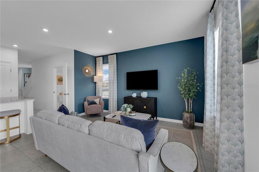 Furnished interior view inside a new home in Bimini Bay, Davenport (Image 26). Furnished interior view inside a new home in Bimini Bay, Davenport (Image 26).