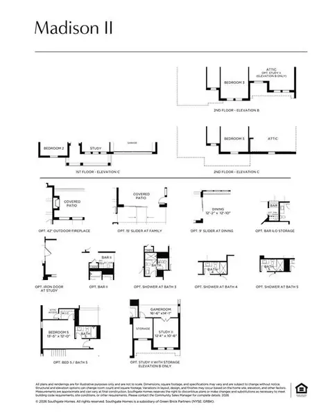 This dream home features the B elevation, optional slider at family, 5th bed & bath, wet bar down, dry bar up, second study up plus so much more!