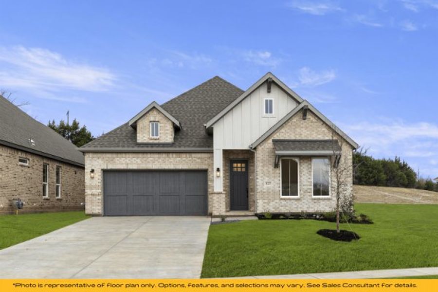 Representative exterior photo of a completed home built from the The Catalina by Stonefield Homes in The Highlands, Rockwall, TX (Image 38).
