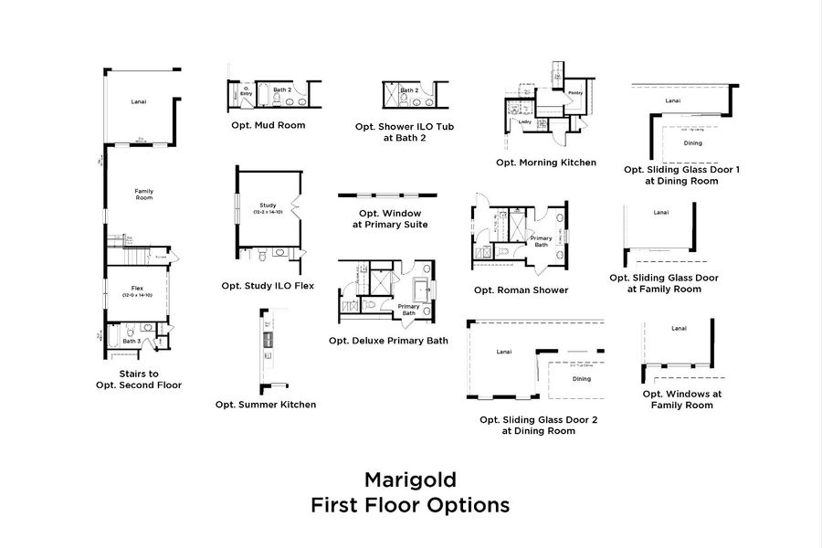 2D floor plan layout for the Marigold by DRB Homes in Haven at Diamond Springs, Jacksonville, FL (Image 4). 2D floor plan layout for the Marigold by DRB Homes in Haven at Diamond Springs, Jacksonville, FL (Image 4).