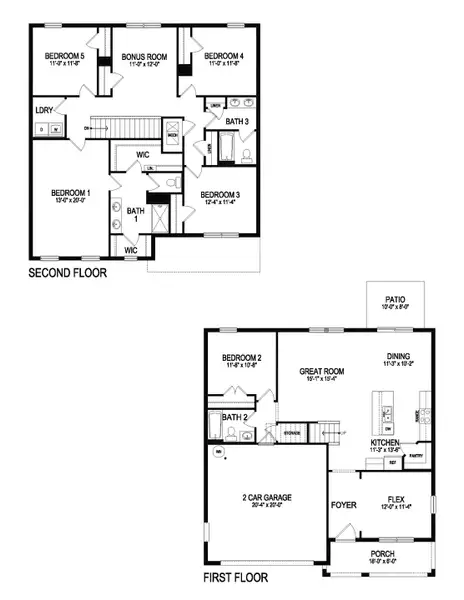 2D floor plan layout for the Hayden by D.R. Horton in Ridge at Heath Brook, Ocala, FL (Image 2). 2D floor plan layout for the Hayden by D.R. Horton in Ridge at Heath Brook, Ocala, FL (Image 2).