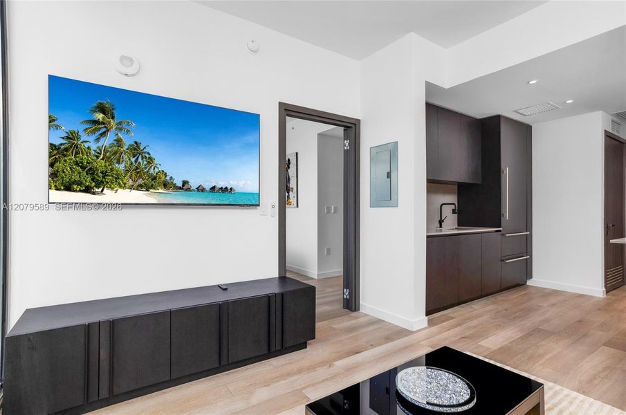 Furnished interior view inside a new home in , Miami (Image 17). Furnished interior view inside a new home in , Miami (Image 17).