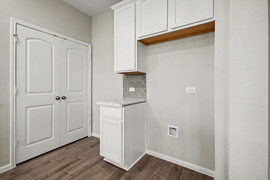 Pantry in kitchen with double doors