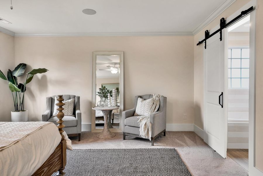 Representative furnished interior of a home built from the Harrison by Bill Clark Homes in Sidbury Landing, Wilmington (Image 38).