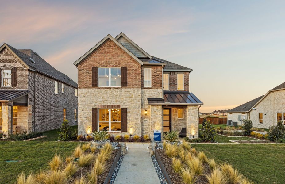 The Highwater, with covered front porch and 2-car rear-entry garage