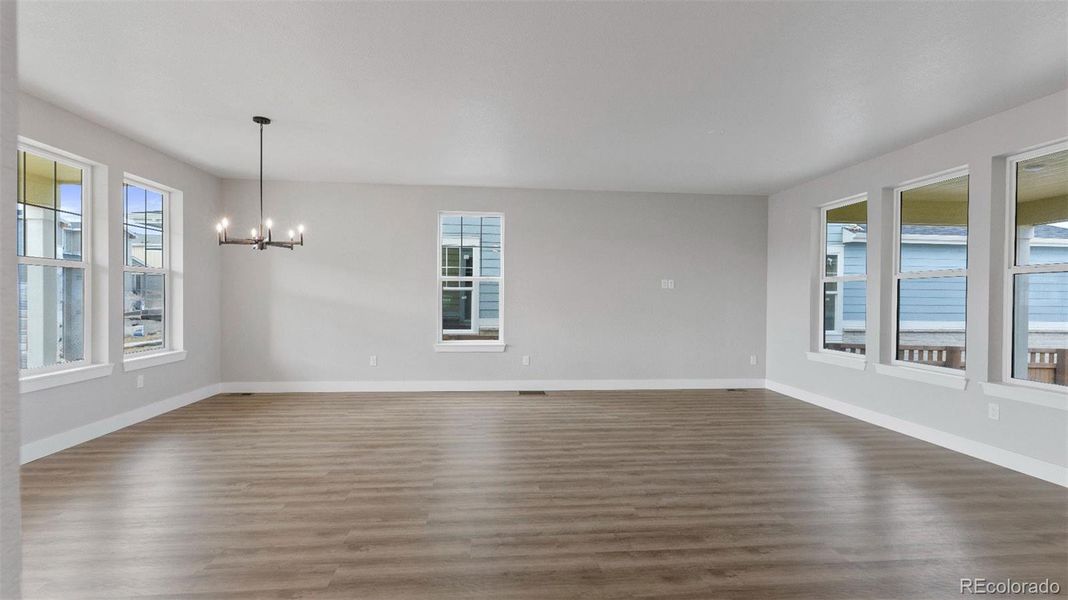 Dining and great room Dining and great room