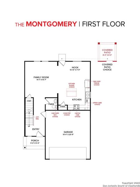 2D floor plan layout of this home in Fairway Crossing 40s, San Antonio, TX (Image 4).