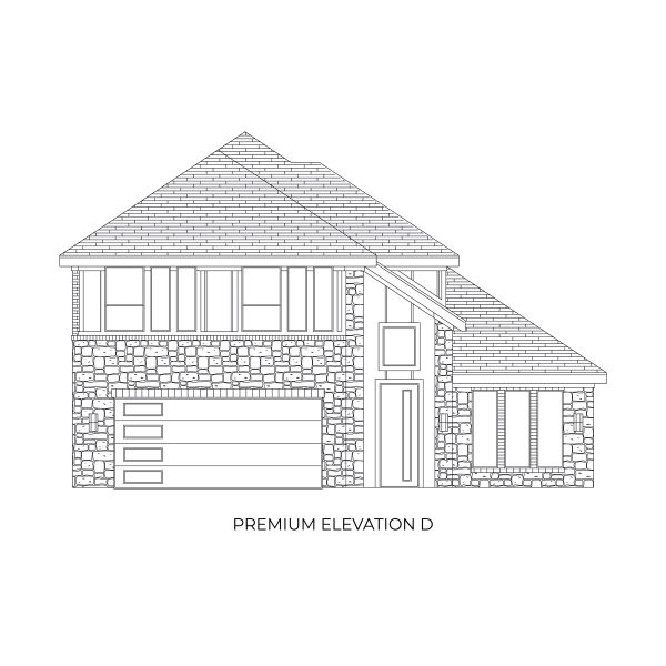 Representative rendering of the exterior for the Caroline 2F by First Texas Homes (Image 13).