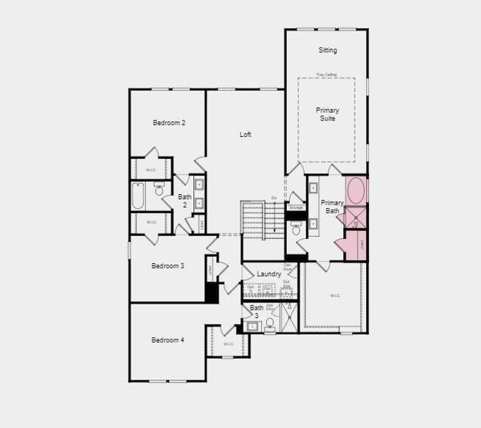 2D floor plan layout of this home in Bailey Fence, Dacula, GA (Image 2). 2D floor plan layout of this home in Bailey Fence, Dacula, GA (Image 2).
