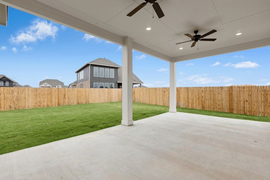Exterior details and patio area of a home in Blackhawk, Pflugerville (Image 3).