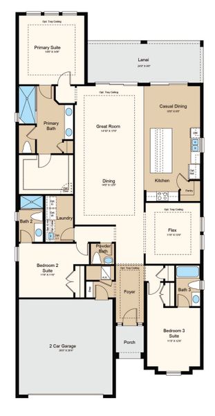 2D floor plan layout of this home in Esplanade by the Islands, Naples, FL (Image 2). 2D floor plan layout of this home in Esplanade by the Islands, Naples, FL (Image 2).