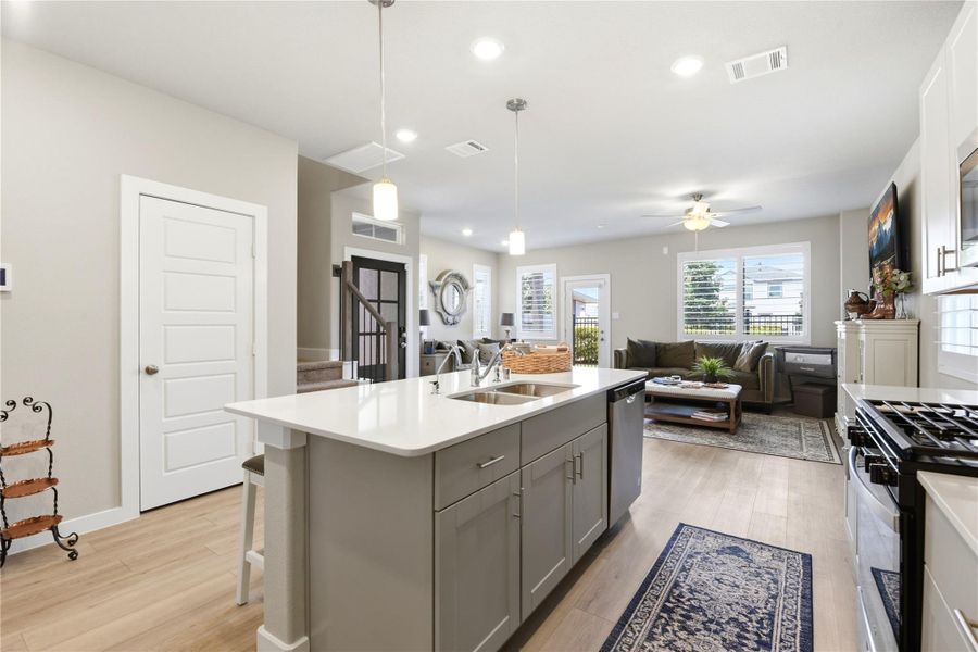 Furnished interior view inside a new home in Dunvale Village - Townhome Collection, Houston (Image 9).