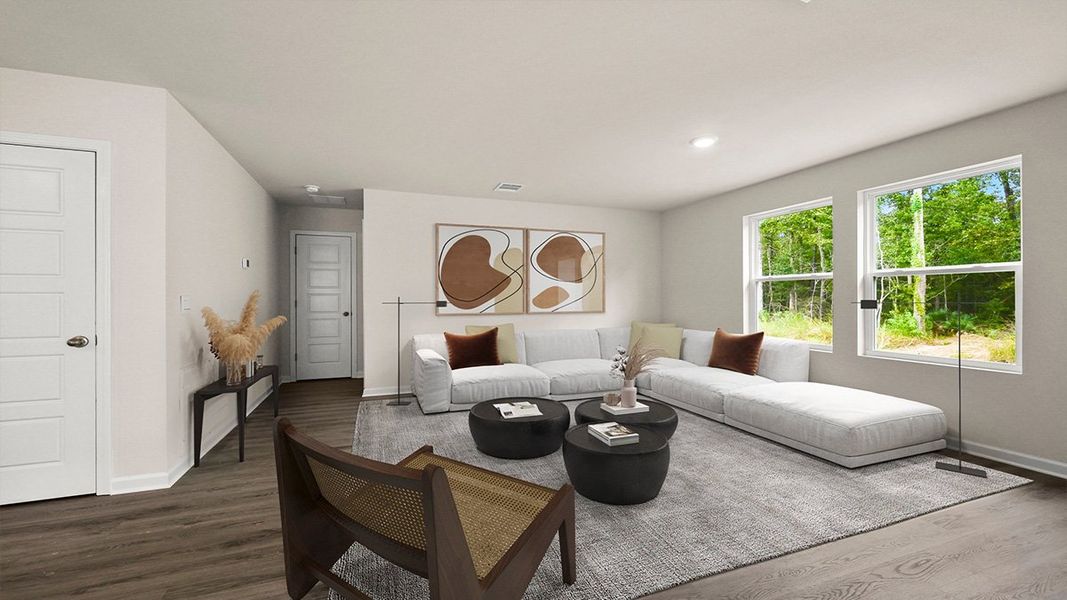 Representative furnished interior of a home built from the EDISON by D.R. Horton in Morford, Jackson (Image 3). Representative furnished interior of a home built from the EDISON by D.R. Horton in Morford, Jackson (Image 3).