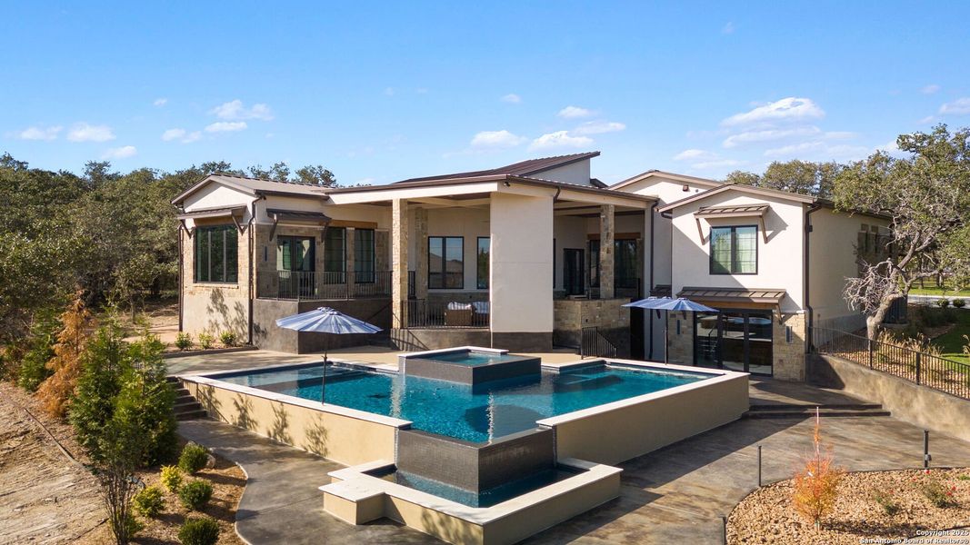 Front exterior of a new home in , Bulverde, TX, highlighting curb appeal (Image 27). Front exterior of a new home in , Bulverde, TX, highlighting curb appeal (Image 27).