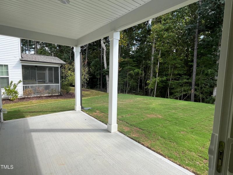 View of yard from Covered Porch