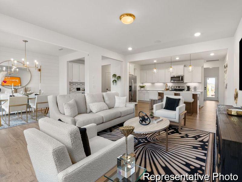 Furnished interior view inside a new home in North District at Flowers Plantation Townhomes, Clayton (Image 8).