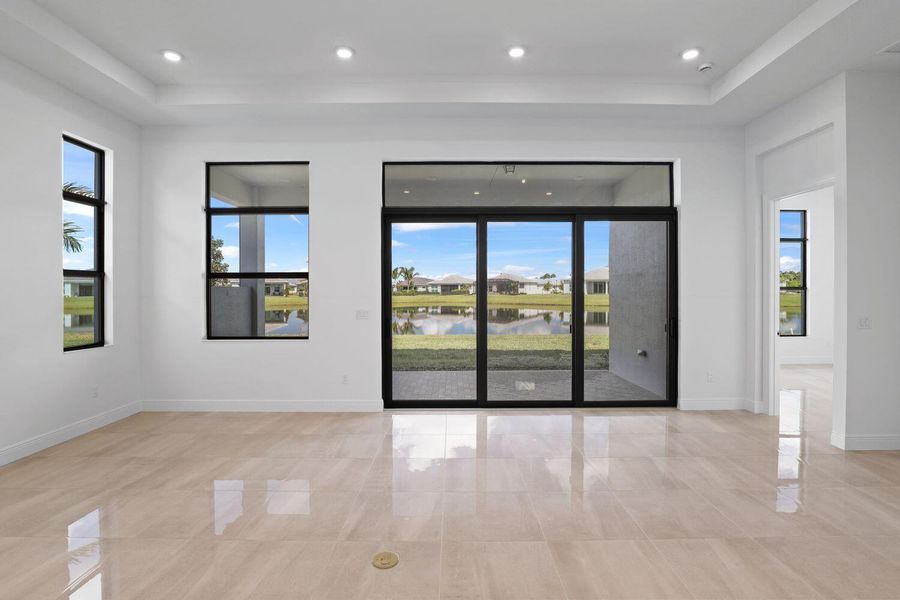 Furnished interior view inside a new home in Cresswind Palm Beach at Westlake, Westlake (Image 17).