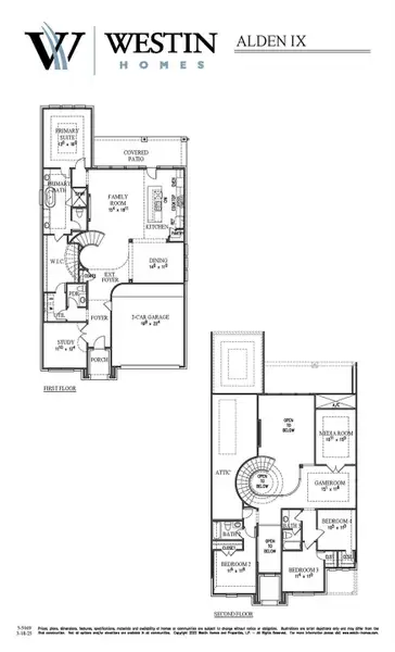 2D floor plan layout of this home in The Colony - 50', Bastrop, TX (Image 4).