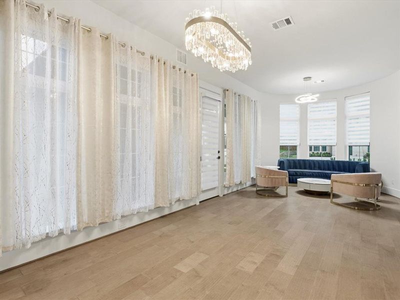 Light wood-finish flooring throughout Light wood-finish flooring throughout