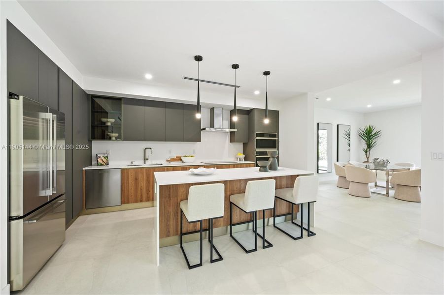 Furnished interior view inside a new home in , Miami (Image 27).