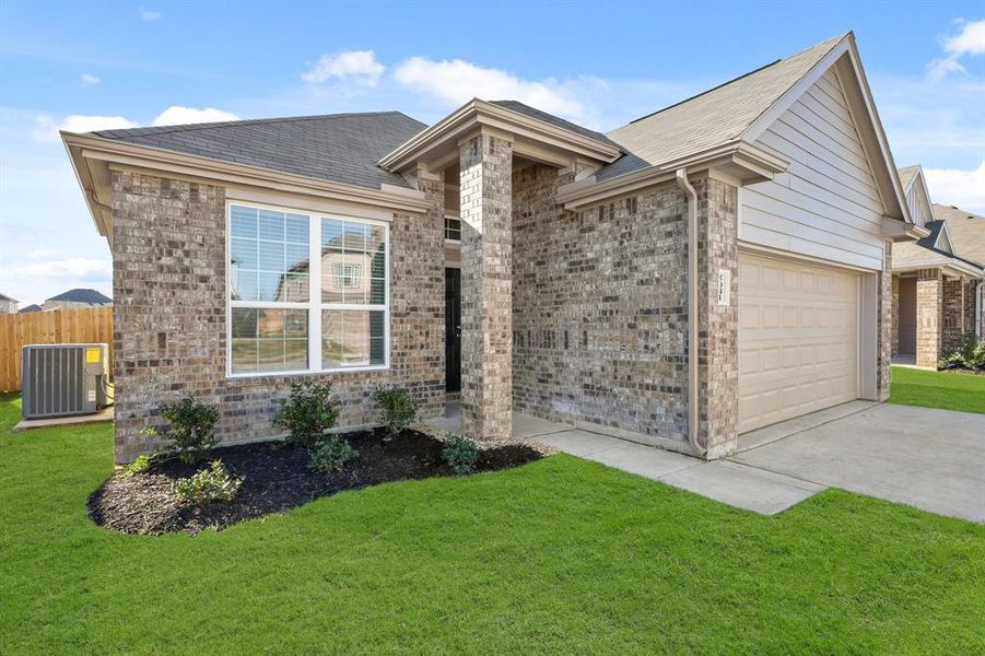 Front exterior of a new home in Deer Creek, Fort Worth, TX, highlighting curb appeal (Image 2).