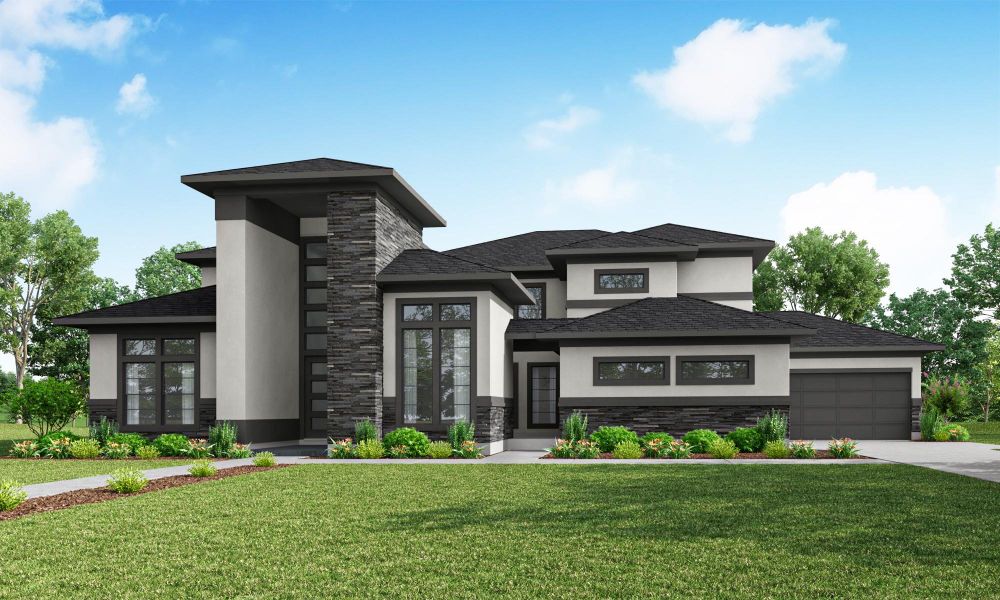 The elevation will include both brick and stucco. The elevation will include both brick and stucco.