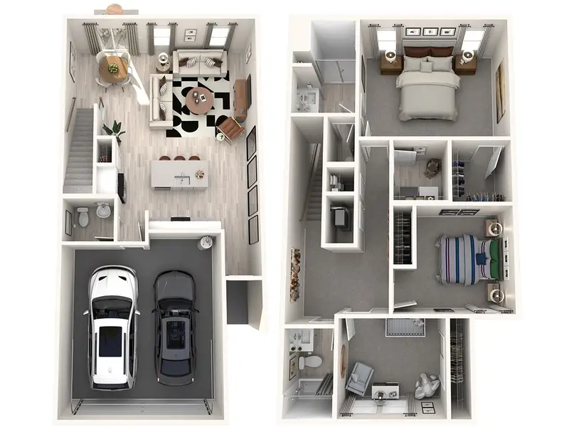 2D floor plan layout of this home in The District at Oakleaf - The Grove, Middleburg, FL (Image 3).