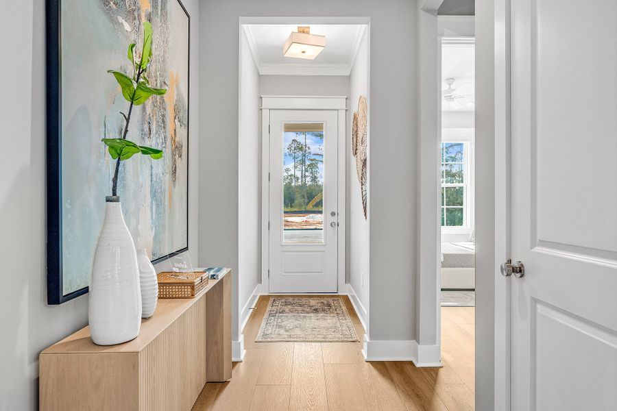 Representative furnished interior of a home built from the Anfield by Fischer Homes in The Villas at Longleaf Park, a Watersound Origins® community, Inlet Beach (Image 5).