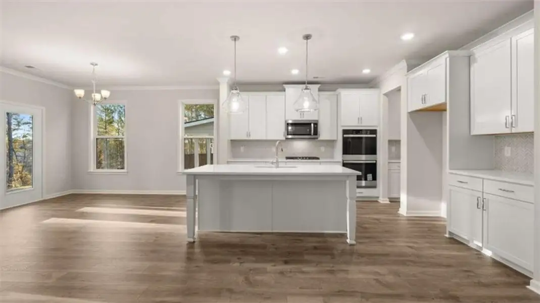 Furnished interior view inside a new home in Water Oak Estates, Lawrenceville (Image 4).