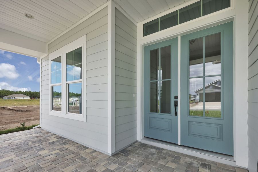 Representative exterior details of a home built from the Tomoka by Riverside Homes in Hidden Creek at SilverLeaf Phase 1, St. Augustine (Image 4).