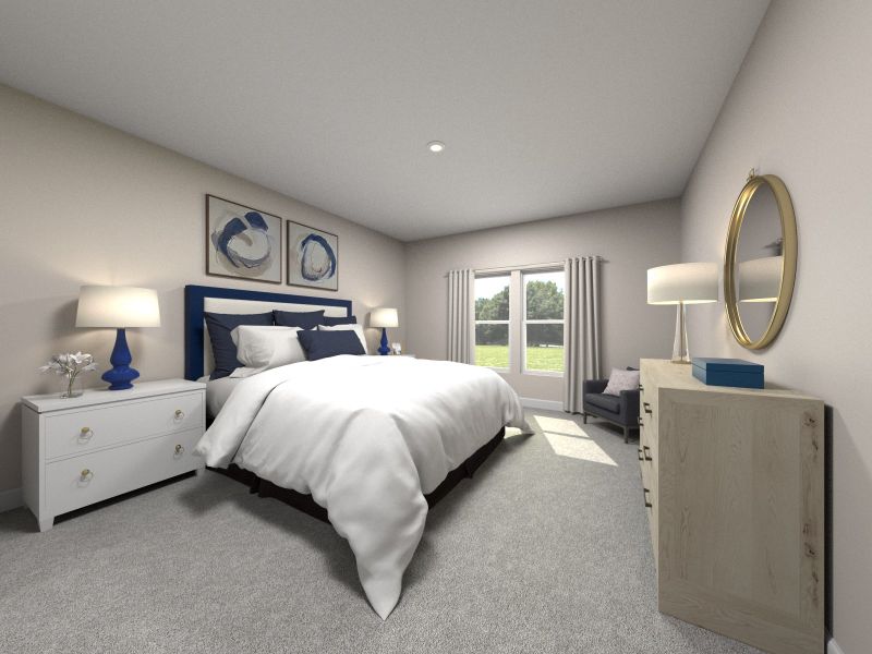 The primary bathroom offers a private retreat. The primary bathroom offers a private retreat.