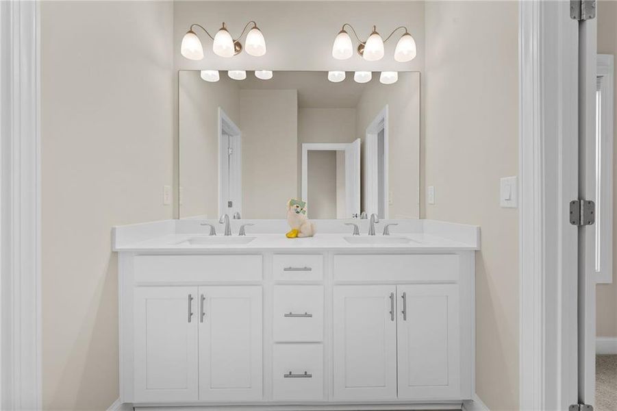 Furnished interior view inside a new home in Palisades Single Family, Cumming (Image 40). Furnished interior view inside a new home in Palisades Single Family, Cumming (Image 40).