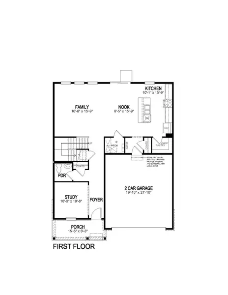 2D floor plan layout of this home in Settlers Crossing, Commerce City, CO (Image 2).