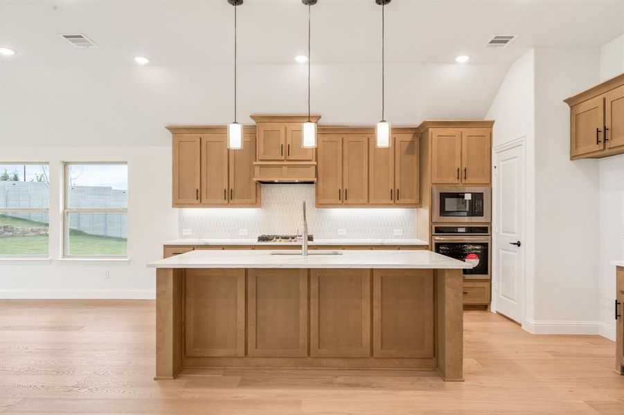 Furnished interior view inside a new home in Painted Tree Woodland District 50, McKinney (Image 10). Furnished interior view inside a new home in Painted Tree Woodland District 50, McKinney (Image 10).