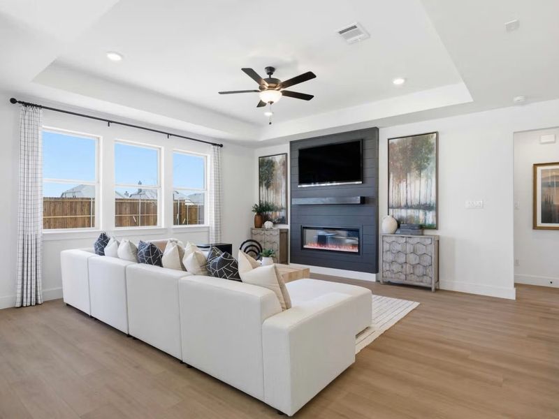 Furnished interior view inside a new home in Mercer Meadows, Royse City (Image 8).