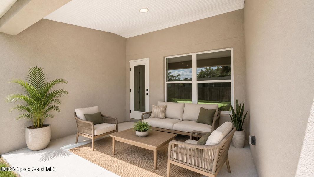Exterior details and patio area of a home in Sebastian Highlands, Sebastian (Image 3).