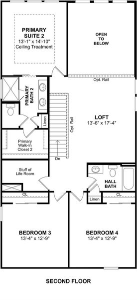 The Seaview floor plan by K. Hovnanian® Homes. 2nd Floor shown. *Prices, plans, dimensions, features, specifications, materials, and availability of homes or communities are subject to change without notice or obligation.