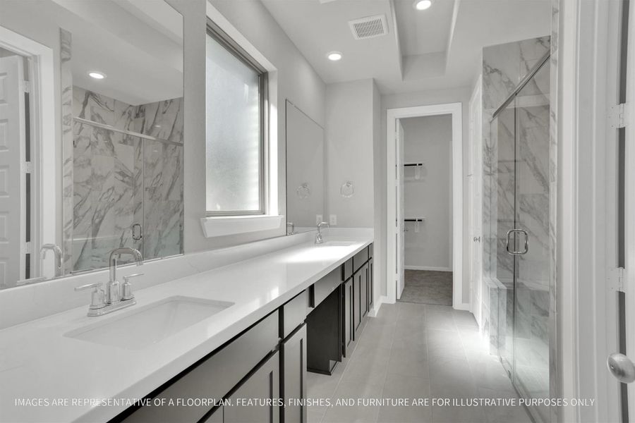 Furnished interior view inside a new home in Emberly  45', Beasley (Image 12).