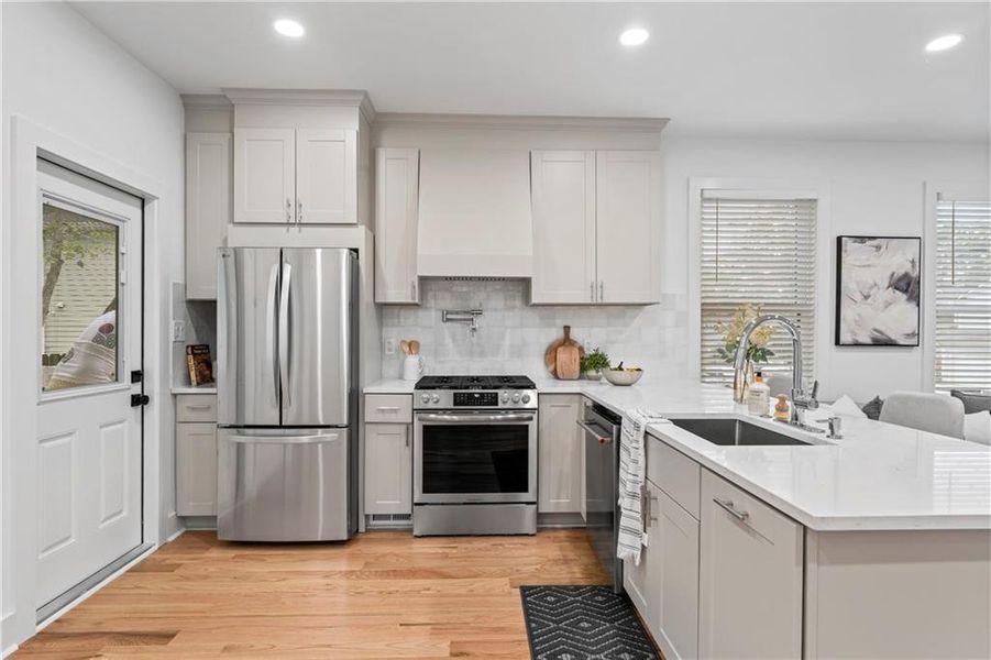 Furnished interior view inside a new home in , Atlanta (Image 17). Furnished interior view inside a new home in , Atlanta (Image 17).