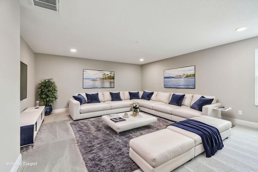 Media Room - Virtually Staged