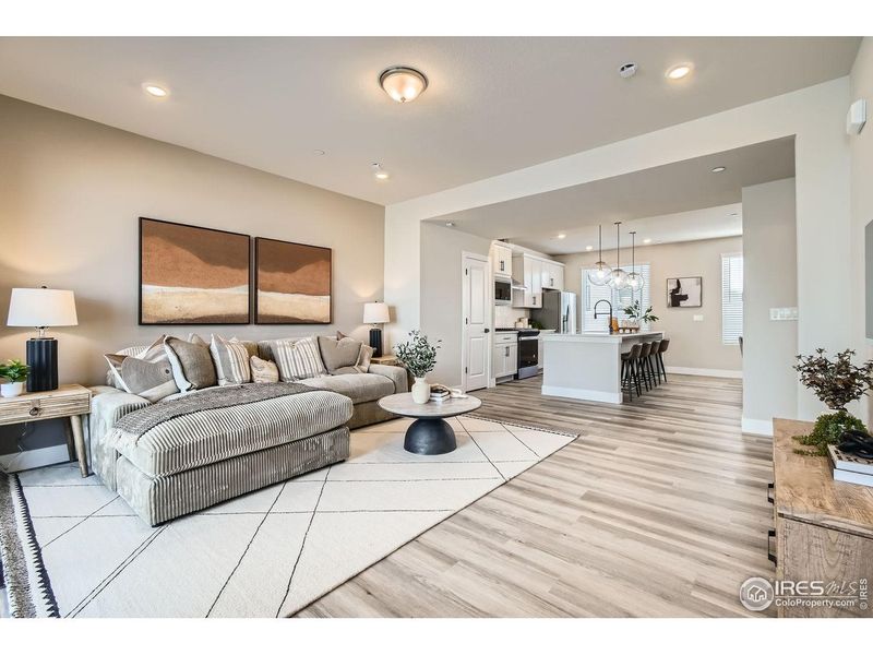 Furnished interior view inside a new home in Parkside West at Baseline, Broomfield (Image 13). Furnished interior view inside a new home in Parkside West at Baseline, Broomfield (Image 13).